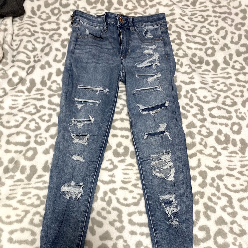 american eagle skinny high rise jeans
